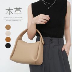 極美品】ヤーキ ワンショルダーバッグ ハーフムーン型 レザー オリーブ 