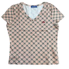 バーバリー ロンドン ブルーレーベル Tシャツ Mサイズ ノバチェック柄