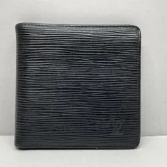01w-6238 ルイ・ヴィトン LOUIS VUITTON   エピ ノワール ポルトフォイユ・マルコ 二つ折り財布 小銭入れあり 箱無し ブラック  フランス製 メンズ  財布  M63652  【中古品】