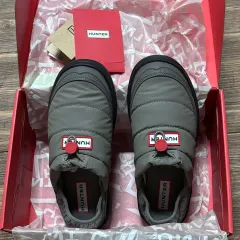 230) HUNTER イン＆アウト スリッパ ダウン スリッポン