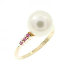 K18YG アコヤパール リング 7.8mm