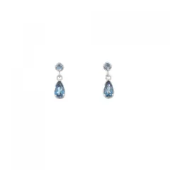 K18WG ブルートパーズ ピアス