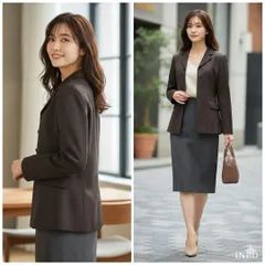 ★美品★INED イネド【2】テーラードジャケット フォーマル 茶色 日本製 M