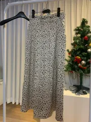 ヒョウ柄 ロング スカート+ベルト set