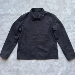 GU ジーユー グレンチェック フルジップ ブルゾン ジャケット S メンズ