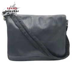 PRADA プラダ ブラック 黒 レザー ショルダーバッグ メッセンジャーバッグ メンズ 500175【中古】