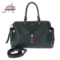 DIESEL ディーゼル レ ジッパー 2way ブラック 黒 シルバー金具 レザー X03628 ショルダーバッグ トートバッグ レディース 600686【中古】