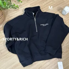 SPORTY&RICHスポーティ＆リッチ　ハーフジッププルオーバーM　スウェット