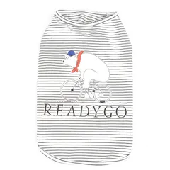 新品 ペット 夏服 犬服 小中型犬 春夏 可愛い クールベスト プリントストライプ タンクトップ 袖なし シャツ 通気 ソフト コットン製 ボーダー Ｔシャツ 涼やか 日焼き防ぐ 虫除け 猫服 (ブラックL)