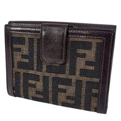 FENDI 財布 ズッカ キャンバス レザー 折りたたみ - メルカリ