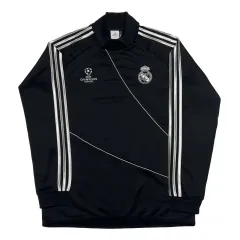 アディダス レアルマドリード トレーナー シルバーライン トラックジャージ ブラック スウェット ジャージ