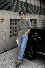 ヴィンテージ ジップアップ カーディガン