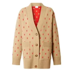 バーバリー モノグラム カーディガン ベージュ