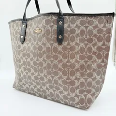 COACH y2k PVC tote bag brown  コーチ トートバッグ シグネチャー 総柄 A4サイズ収納可 肩掛け 大容量