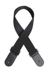 2枚合わせ ギター 高耐久 ベース ストラップ [RocksoN] ラウンド ブラック