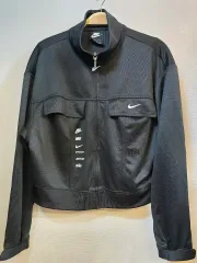 ナイキ ウーブン クロップド ジャケット ブラック