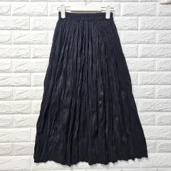 シワ加工 ロング スカート