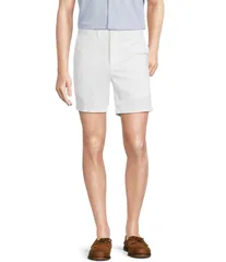 ダニエル クレミュ メンズ ボトムス ハーフパンツ・ショーツ スリムフィット ショートパンツ Cremieux Blue Label Soho Slim Fit Fit Flat Front Comfort Stretch 7 Inseam Shorts Wh