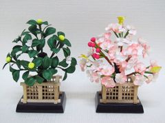 AO99 橘 桜 御京花 雛道具 お雛様飾花 37cm 台地模様 節句 雛祭紙箱 AO100 御京花 桜 橘 35.5cm 雛道具 台地模様 紙箱 雛祭 節句 - メルカリ