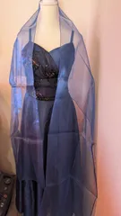 【新品】紺色ドレス•スパンコール装飾♪Lサイズ