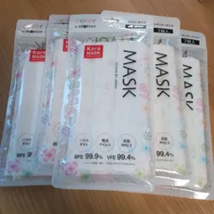ラスト！新品 不織布マスク Karaマスク キラキラ 7枚入×5セット  ねこ