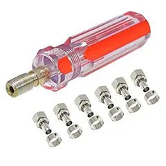 Suyika 3C 4C 5C 対応F型接栓ドライバーセット 5C F型コネクター F型端子 取り付け ドライバー アンテナ接栓専用 取り付けに (6個入り+ドライバ