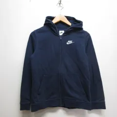 ナイキ NIKE 子供服 スウェット ジップ パーカー 裏毛 M/145  ネイビー