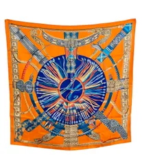 美品 エルメス スカーフ シルク100% カレ90 Ceintures et Liens レディース HERMES
