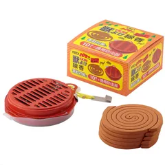 【特価商品】10巻 携帯防虫器セット 獣よけ線香 パワー森林香 トウガラシ成分配合 防虫線香(Bouchusenko)