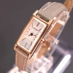 【稼働品】citizen　Kii：　エコドライブ　ソーラーレディース腕時計 新品ベルト グレー