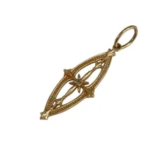 agete(アガット) ペンダントトップ美品  - K10YG×ダイヤモンド 1Pダイヤ/ダイヤ約0.0005カラット