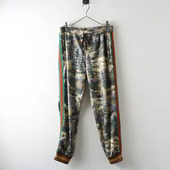 試着 美品 JPタグ グッチ ✕ ノースフェイス GUCCI THE NORTH FACE 671446 フォレストプリントジョグパンツ M┃//【2400014833478】のサムネイル