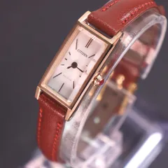 【稼働品】citizen　Kii：　エコドライブ　ソーラーレディース腕時計 新品ベルト ブラウン