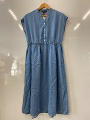 ピC193⚫︎Foxy women⚫︎フォクシーウィメン⚫︎ワンピース⚫︎ノースリーブ⚫︎ウエスト切替⚫︎裾フレア⚫︎レディース⚫︎size170/52A⚫︎青