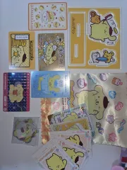 ポムポムプリン カード 5枚 + アクリルスタンド + ポーチ ガチャ まとめ