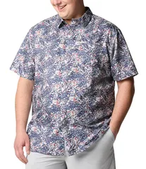 コロンビア メンズ トップス シャツ トール Columbia PFG Big Tall Super Slack Tide Short Sleeve Woven Shirt NocturnalMarlin Palms