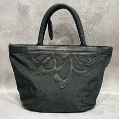 IBIZA イビサ バッグ ハンドバッグ ナイロン レザー  グリーン系　ロゴ 型押し レディース メンズ ユニセックス 軽量 通勤 通学 ビジネス