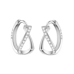 可愛い ピアス つけっぱなし シルバー925 フープピアス 金属アレルギー対応 つけっぱなしピアス レディース アレルギー対応 リング ジルコニア (シルバーゴールド) 0