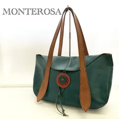 MONTEROSA モンテローザ レザー カジュアル ハンドバッグ 革  グリーン レディース 鞄