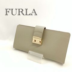 未使用✨FURLA クロコ型押し二つ折り長財布（ベルト付き） - メルカリ