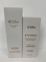 R3302 ダルバ トーンアップサンクリーム 50ml、エッセンシャルスプレーセラム 100ml 計2点セット 使用期限：20261202