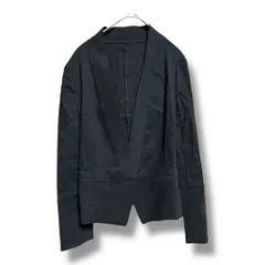 VIVIENNE TAM ヴィヴィアンタム リネン混 ノーカラージャケット ストレッチ 上着 羽織り 長袖  式典 セレモニー ビジネス レディース サイズ38 ブラック 春 ゴーゴー古着マルイ北千住店 草 久 11 No K 1453のサムネイル