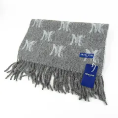 ミッシェルクラン マフラー ストール 未使用 ロゴ ウール ブランド レディース グレー MICHEL KLEIN