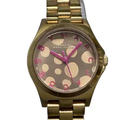 MARC BY MARC JACOBS(マークバイマークジェイコブス) 腕時計 - MBM3271 レディース ドット柄 ゴールド×ピンクゴールド×ピンク