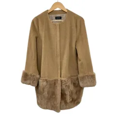 BARNEYSNEWYORK(バーニーズ) コート サイズ40美品  - ブラウン 長袖/秋/冬/ファー