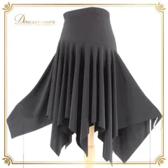 社交ダンス 衣装 スタンダード スカート レッスンウェア レディース 練習着 Leirena レイリーナ 黒 ブラック系 無地 シンプル フォーマル フレア スカート おしゃれ ショート丈 ウエストゴム 伸縮性 快適 練習用 コスチューム ダンスwear