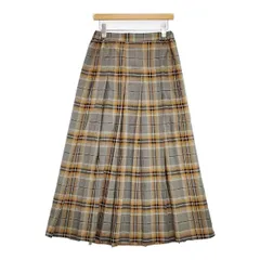 studio clip チェック柄 プリーツスカート TS23X003-1 ロングスカート グレー ベージュ イエロー レディース スタディオクリップ【中古】6-0205M∞