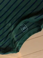 ギャップ(GAP) グリーン ストライプ Tシャツ