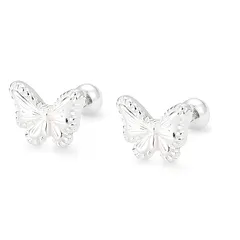 TALONIA ピアス つけっぱなし レディース セカンドピアス 999シルバー 純銀 金属アレルギー対応 小さめ 蝶 ピアス 両耳 可愛い 日常 寝ても付けていられる ギフト プレゼント 1