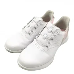 【美品】フットジョイ ゴルフシューズ 白×ピンク 92382J スパイクレス BOA ダイヤル式 レディース 22.5 ゴルフウェア FootJoy